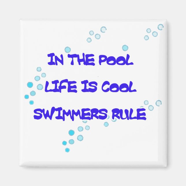 Life is Cool Square Magnet (Front)