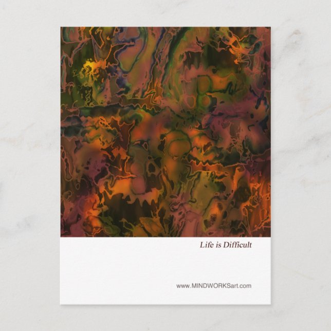 Life Is Difficult Postcard (Front)