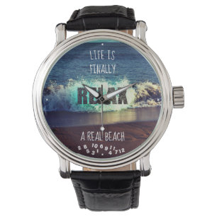 Life Is Finally a Real Beach Retired Relax Fun Watch