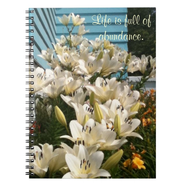 Life is full of abundance, Day Lily Notebooks (Front)