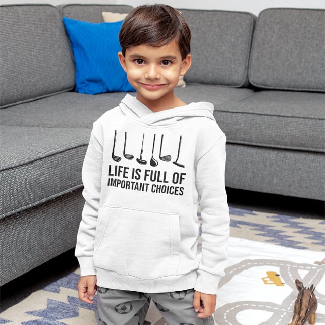 Life is Full Of Important Choices Golf Christmas (Life is Full Of Important Choices Golf Christmas Kid Hoodie)