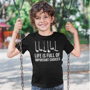 Life is Full Of Important Choices Golf Christmas T-Shirt