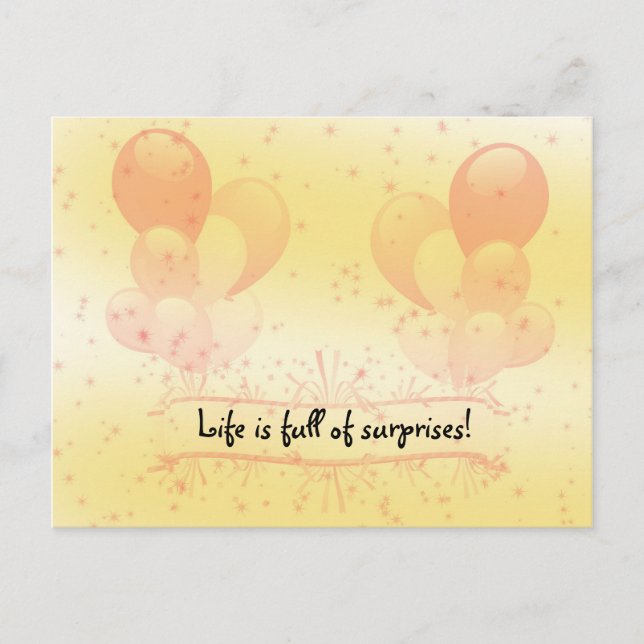 Life is Full of Surprises Postcard (Front)