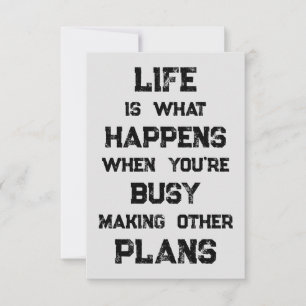 Life Is... Funny Motivational Quote Card