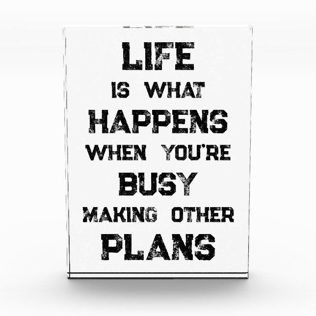 Life Is... Funny Motivational Quote Photo Block (Front)