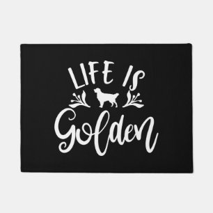 Life Is Golden. Golden Retriever Design Ideas Doormat