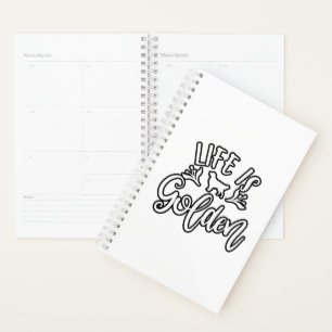 Life Is Golden. Golden Retriever Design Ideas Planner