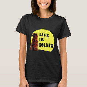 Life Is Golden Retriever Best Mum Dad Novelty T-Shirt