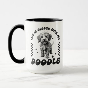 Life is Golden With My Doodle Mug – Two-Tone