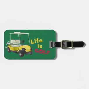 Life is Golf Cart Personalised Bag Tag