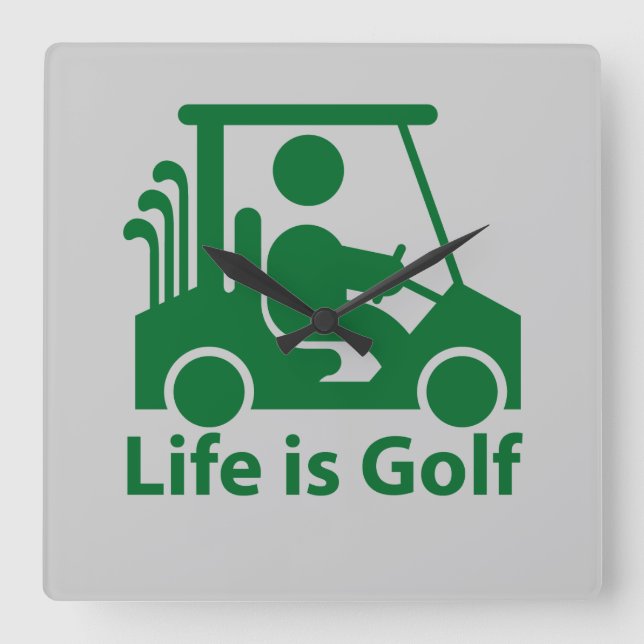 Life is golf wall clock (Front)