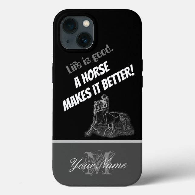 Life is good. A horse makes it better! Case-Mate iPhone Case (Back)