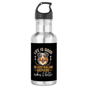 Life Is Good Australian Shepherd Dog Bone 532 Ml Water Bottle