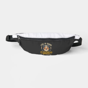 Life Is Good Australian Shepherd Dog Bone Bum Bags