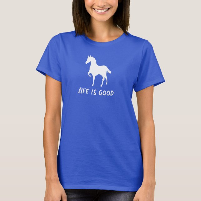 LIFE IS GOOD, HORSE TEE, GIRLS T-Shirt (Front)