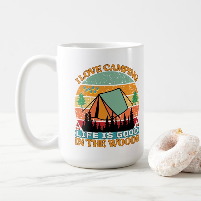 Life is Good in the Woods Coffee Mug (With Donut)