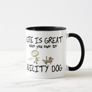 Life is Great Agility Dog Mug (Cartoon)