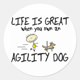 Life is Great Agility Dog Stickers