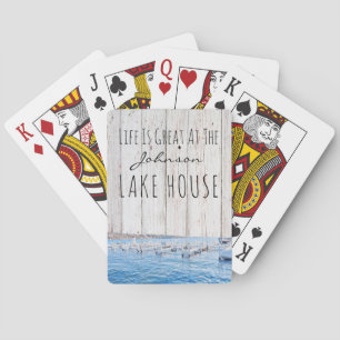 Life is Great at the Lakehouse Personalised Playing Cards