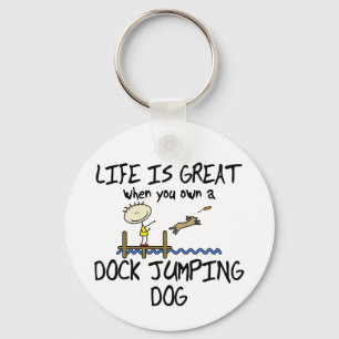 Life is Great Dock Jumping Keychain