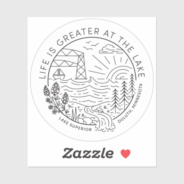 Life is Greater at the Lake – Black (Sheet)