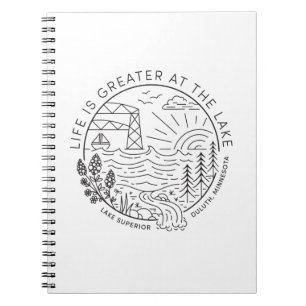 Life is Greater at the Lake – Black Notebook