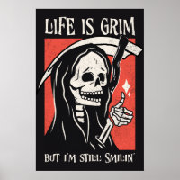 Life Is Grim Funny Grim Reaper Funny Sarcastic Pun