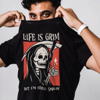 Life Is Grim Funny Grim Reaper Funny Sarcastic Pun