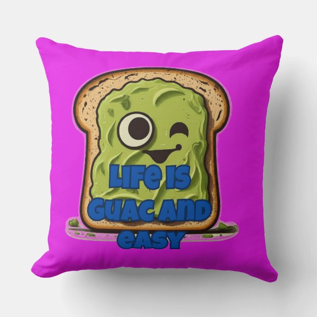 "Life is Guac and Easy" Cushion (Front)