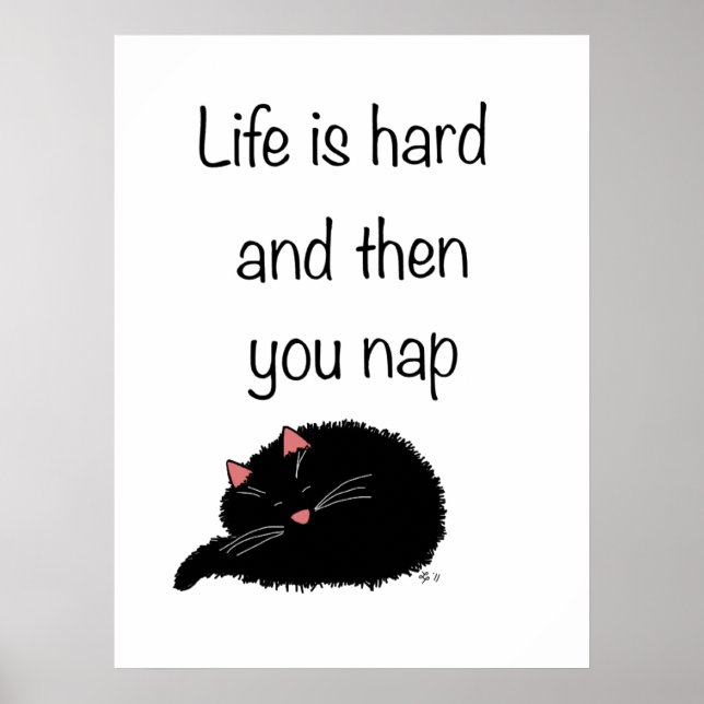 Life is Hard and Then You Nap Poster (Front)