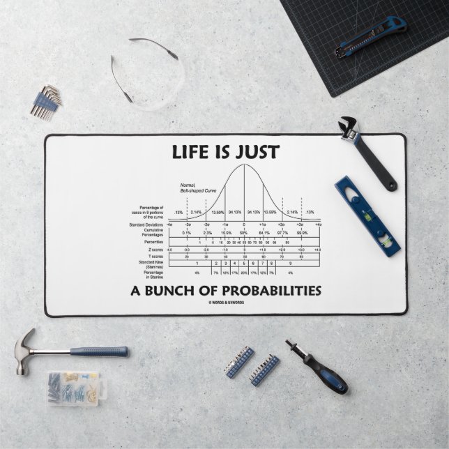 Life Is Just A Bunch Of Probabilities Statistics Desk Mat (Workstation)