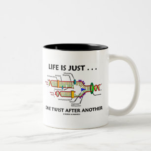 Life Is Just ... One Twist After Another (DNA) Two-Tone Coffee Mug