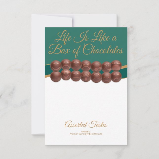 Life Is Like a Box of Chocolates Card (Front)