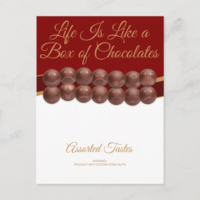 Life Is Like a Box of Chocolates Postcard (Front)