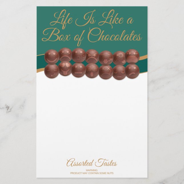 Life Is Like a Box of Chocolates Stationery (Front)