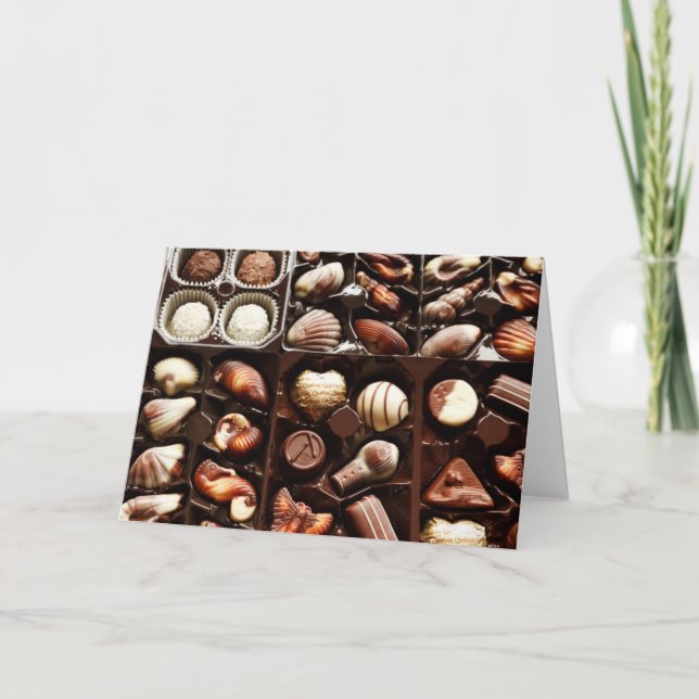 Life is like a box of chocolates sweet dessert holiday card (Front)