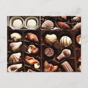 Life is like a box of chocolates sweet dessert postcard