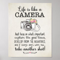 Life is Like a Camera Inspirational