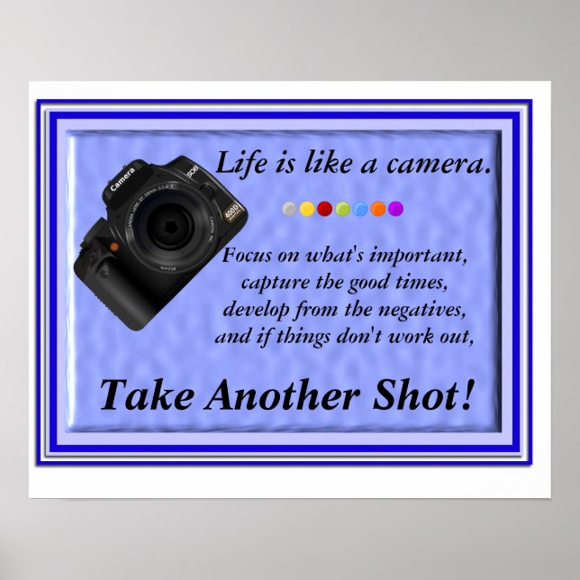 Life is like a camera poster (Front)