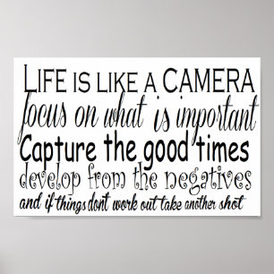Life is like a camera poster
