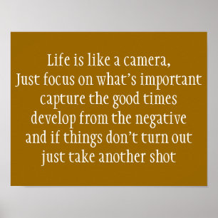 Life is Like a Camera Poster
