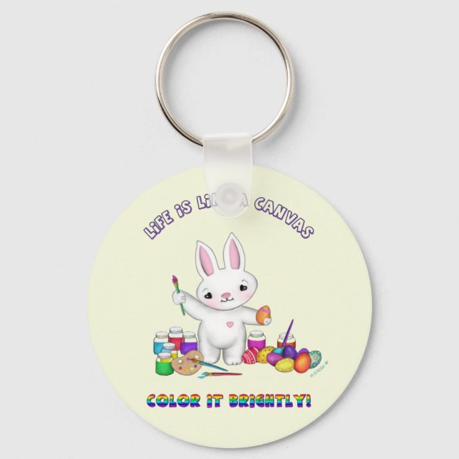 Life is Like A Canvas  Keychain (Front)