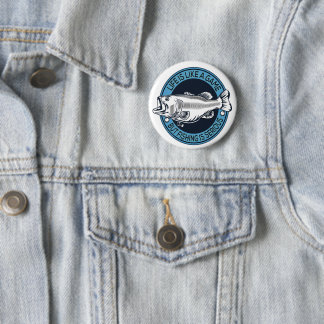 Life is like a game, but fishing is serious - Bass 6 Cm Round Badge