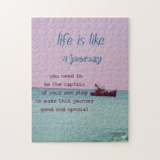 Life is Like a Journey Inspirational Digital Art Jigsaw Puzzle