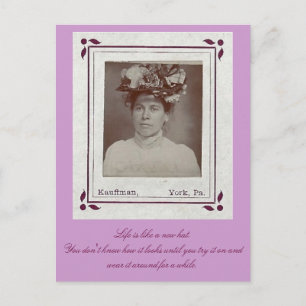 Life is Like a New Hat...Try it On Postcard