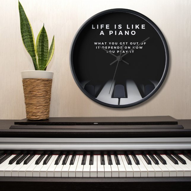 Life is Like a Piano Inspirational Clock (Creator Uploaded)