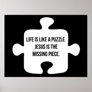 Life is Like a Puzzle Poster
