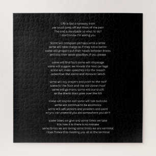 Life is like a Runaway Train Jigsaw Puzzle