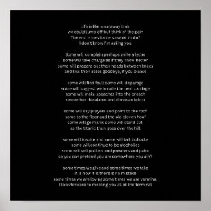 Life is like a Runaway Train  Poster