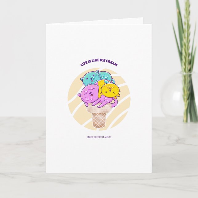 Life Is Like Ice Cream Card (Front)